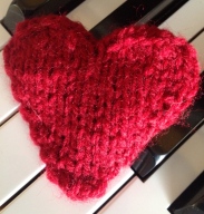 Knitted Heart Puff